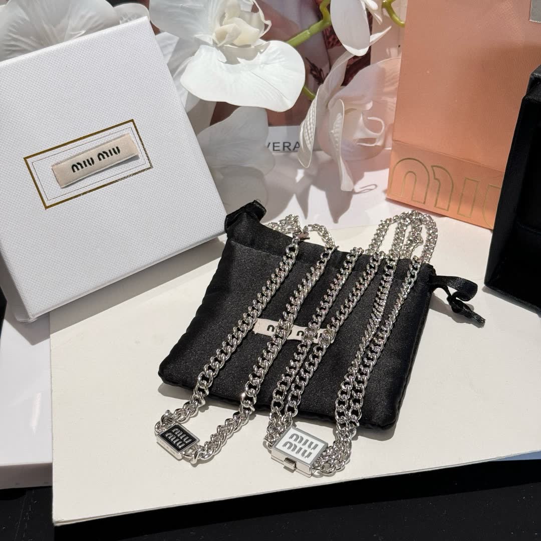 Miu Miu Silver Chain Necklace